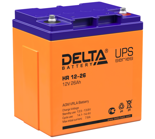DELTA battery HR 12-26 ∙ Аккумулятор 12В 26 А∙ч