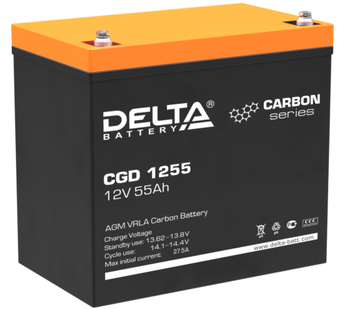DELTA battery CGD 1255 ∙ Аккумулятор 12В 55 А∙ч