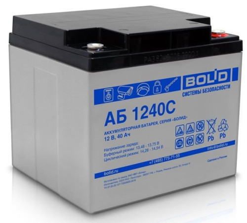 Болид АБ 1240С ∙ Аккумулятор 12В 40 А∙ч