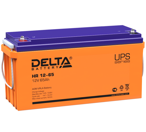 DELTA battery HR 12-65 ∙ Аккумулятор 12В 65 А∙ч