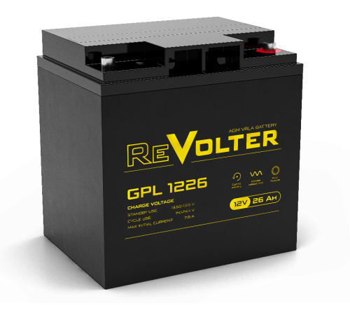 ReVolter GPL 1226 ∙ Аккумулятор 12В 26 А∙ч
