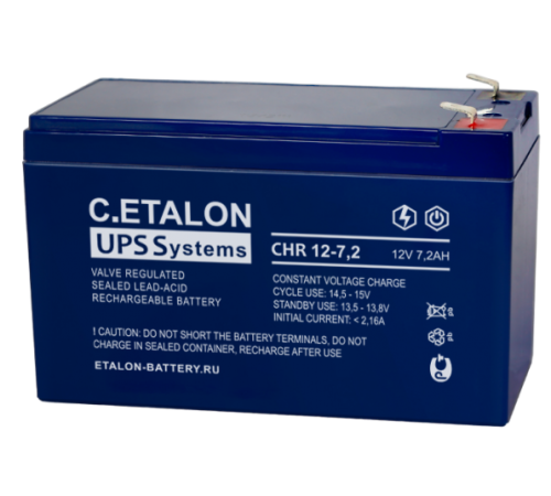 ETALON Battery CHR 12-7,2 ∙ Аккумулятор 12В 7.2 А∙ч