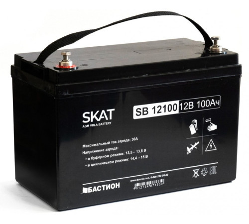 Бастион SKAT SB 12100 ∙ Аккумулятор 12В 100 А∙ч (2542)