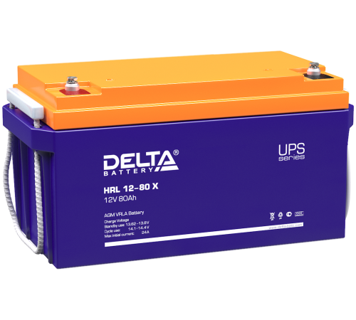 DELTA battery HRL 12-80 Х ∙ Аккумулятор 12В 80 А∙ч типоразмер 65 А∙ч