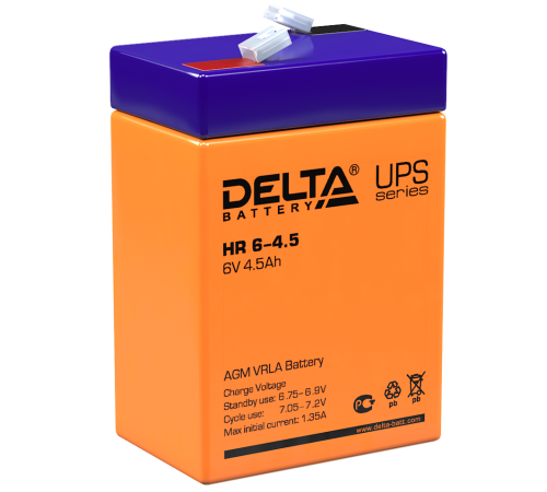 DELTA battery HR 6-4.5 ∙ Аккумулятор 6В 4,5 А∙ч