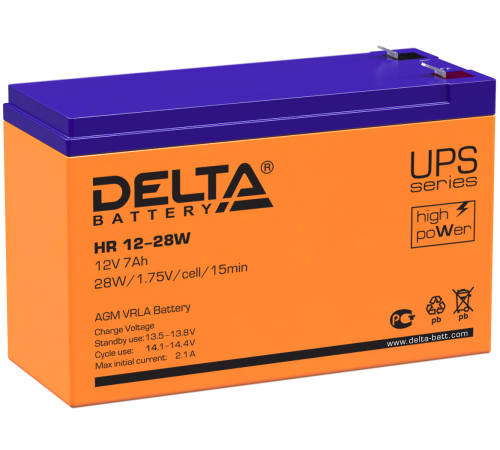 DELTA battery HR 12-28 W ∙ Аккумулятор 12В 7 А∙ч