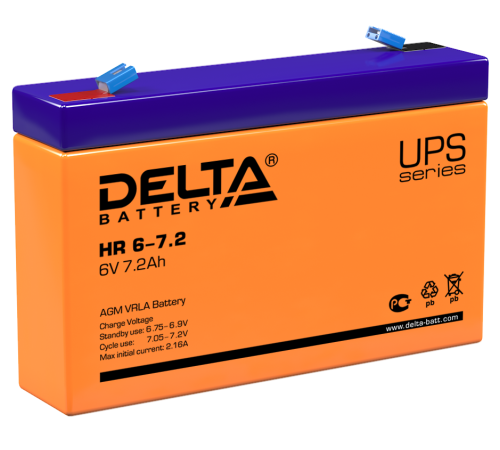 DELTA battery HR 6-7.2 ∙ Аккумулятор 6В 7,2 А∙ч