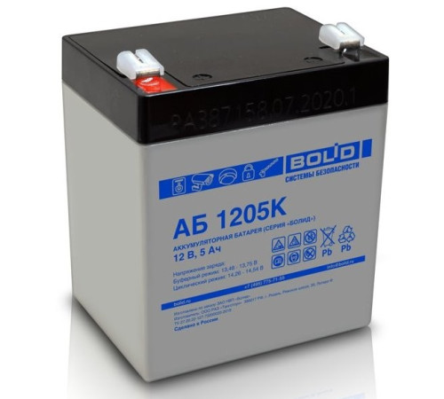 Болид АБ 1205К ∙ Аккумулятор 12В 5 А∙ч