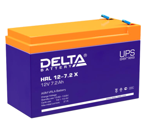 DELTA battery HRL12-7,2 Х ∙ Аккумулятор 12В 7,2 А∙ч