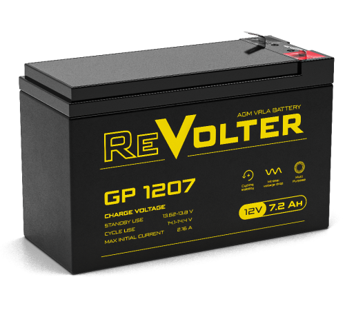 ReVolter GP 1207 ∙ Аккумулятор 12В 7.2 А∙ч