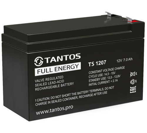 Tantos TS 1207 ∙ Аккумулятор 12В 7 А∙ч