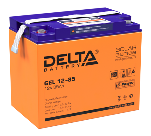 DELTA battery GEL 12-85 ∙ Аккумулятор 12В 85 А∙ч