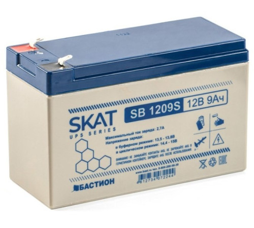 Бастион SKAT SB 1209S ∙ Аккумулятор 12В 9 А∙ч (8970)