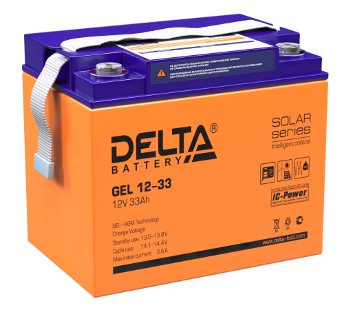 DELTA battery GEL 12-33 ∙ Аккумулятор 12В 33 А∙ч