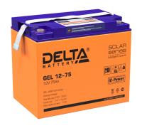 DELTA battery GEL 12-75 ∙ Аккумулятор 12В 75 А∙ч