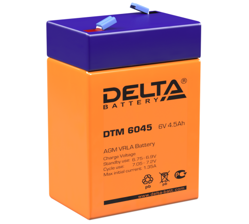 DELTA battery DTM 6045 ∙ Аккумулятор 6В 4.5 А∙ч