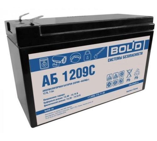 Болид АБ 1209С ∙ Аккумулятор 12В 9 А∙ч