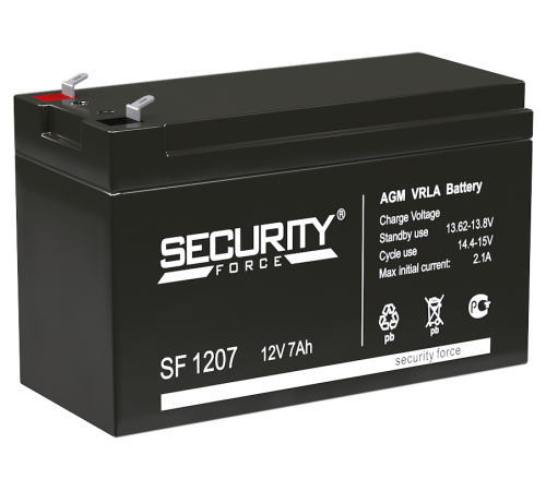 Security Force SF 1207 ∙ Аккумулятор 12В 7 А∙ч