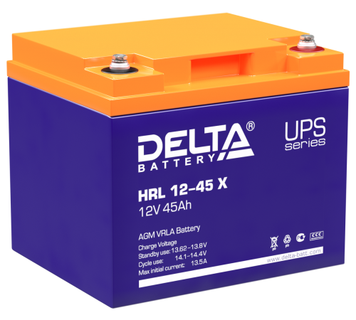 DELTA battery HRL 12-45 Х ∙ Аккумулятор 12В 45 А∙ч