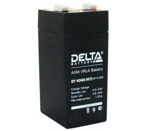 DELTA battery DT 4045 (47 мм) ∙ Аккумулятор 4В 4.5 А∙ч