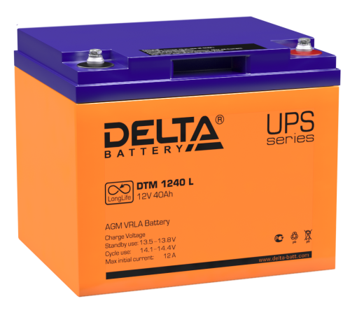 DELTA battery DTM 1240 L ∙ Аккумулятор 12В 40 А∙ч