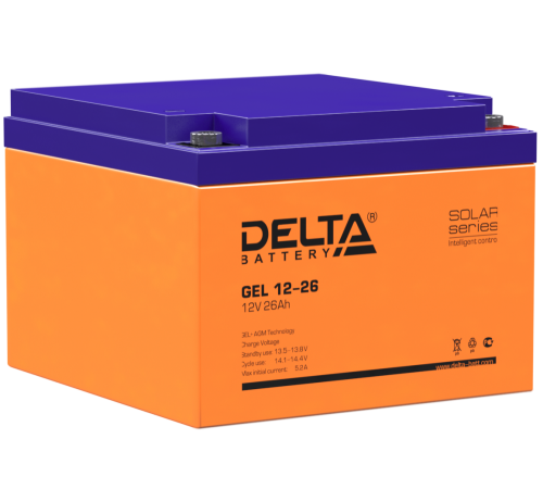 DELTA battery GEL 12-26 ∙ Аккумулятор 12В 26 А∙ч