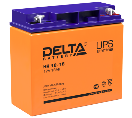 DELTA battery HR 12-18 ∙ Аккумулятор 12В 18 А∙ч