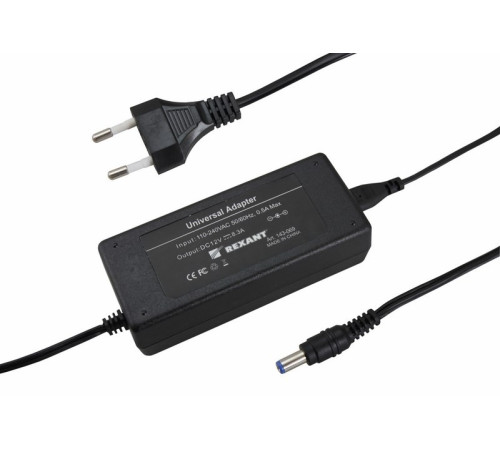 Rexant 200-100-3 ∙ Источник питания 110-220 V AC/12 V DC 9 А 100 W с DC разъемом подключения 5.5х2.1, без влагозащиты (IP23)