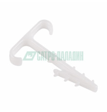 Rexant 07-4615 ∙ Дюбель-хомут нейлоновый Т-образный REXANT для двух плоских кабелей, 2x12 мм, белый (КФ), упаковка 100 шт.