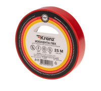 Kranz KR-09-2104 ∙ Изолента ПВХ 0.13х15 мм, 25 м, красная KRANZ ∙ кратно 5 шт