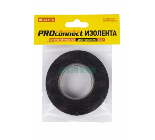 09-2411-4 ∙ Изолента ХБ PROconnect 18 х 0,35 мм, (ролик 16,4 м/110 г) (2-ПОЛ)