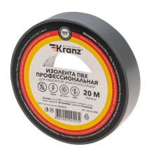 Kranz KR-09-2808 ∙ Изолента ПВХ профессиональная, 0.18х19 мм, 20 м, серая KRANZ кратно 10 шт
