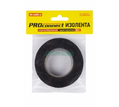 09-2409-4 ∙ Изолента ХБ PROconnect 18 х 0,35 мм, (ролик 11,3 м/80 г) (2-ПОЛ)