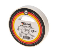 Kranz KR-09-2101 ∙ Изолента ПВХ 0.13х15 мм, 25 м, белая KRANZ ∙ кратно 5 шт