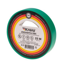 Kranz KR-09-2103 ∙ Изолента ПВХ 0.13х15 мм, 25 м, зеленая KRANZ ∙ кратно 5 шт