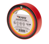 Kranz KR-09-2004 ∙ Изолента ПВХ 0.13х15 мм, 10 м, красная KRANZ ∙ кратно 10 шт
