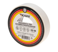Kranz KR-09-2801 ∙ Изолента ПВХ профессиональная, 0.18х19 мм, 20 м, белая KRANZ ∙ кратно 10 шт