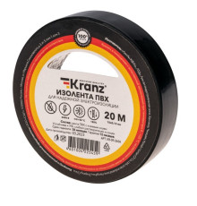 Kranz KR-09-2606 ∙ Изолента ПВХ 0.13х15 мм, 20 м, черная KRANZ ∙ кратно 10 шт