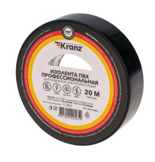 Kranz KR-09-2806 ∙ Изолента ПВХ профессиональная, 0.18х19 мм, 20 м, черная KRANZ - кратно 10 шт