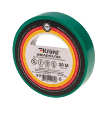 Kranz KR-09-2603 ∙ Изолента ПВХ 0.13х15 мм, 20 м, зеленая KRANZ ∙ кратно 10 шт