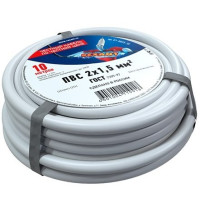 Rexant 01-8035-10 ∙ Провод соединительный ПВС 2x1,5 мм², белый, длина 10 метров, ГОСТ 7399-97 REXANT