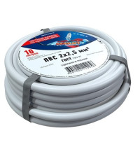Rexant 01-8036-10 ∙ Провод соединительный ПВС 2x2,5 мм², длина 10 метров, ГОСТ 7399-97 REXANT