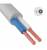 Провод ПВС 2х0,75 мм² белый ГОСТ ВКЗ 200м
