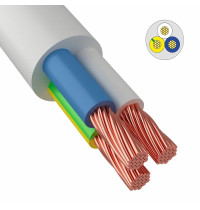 Провод ПВС 3x4,0 мм² белый ГОСТ ВКЗ 100м