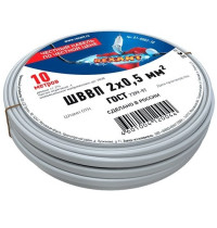 Rexant 01-8082-10 ∙ Провод ШВВП 2х0,5 мм², длина 10 метров, ГОСТ 7399-97 REXANT