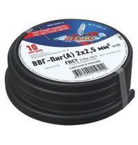 01-8202-10 ∙ Кабель силовой медный ВВГ-Пнг(А) 2x2,5 мм², 10м ГОСТ Rexant