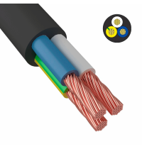 Провод ПВС 3x1,5 мм² черный ГОСТ ВКЗ 100м