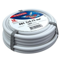 Rexant 01-8042-10 ∙ Провод соединительный ПВС 3x0,75 мм², белый, длина 10 метров, ГОСТ 7399-97 REXANT