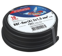 01-8201-10 ∙ Кабель силовой медный ВВГ-Пнг(А) 2x1,5 мм², 10м ГОСТ Rexant