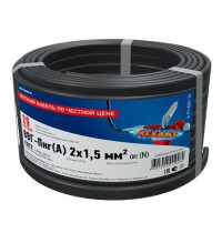 01-8201-20 ∙ Кабель силовой медный ВВГ-Пнг(А) 2x1,5 мм², 20м ГОСТ Rexant
